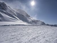 The Majestic Alps Mountain Range: Winter Sunshine