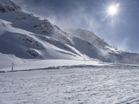 The Majestic Alps Mountain Range: Winter Sunshine