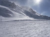 The Majestic Alps Mountain Range: Winter Sunshine