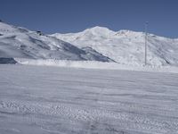 Alps Ski Slopes: Mountains and Clear Skies