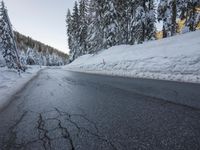 Winter Landscape in the Alps: Snow-Covered Mountains and Nature