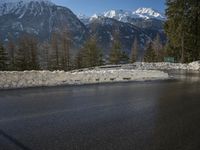 Snow-Covered Mountains in the Swiss Alps