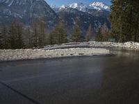 Snow-Covered Mountains in the Swiss Alps