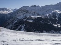 Winter landscape in the Alps, France