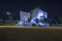 Modern Architecture in Los Angeles City at Night