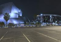 Modern Architecture in Los Angeles City at Night