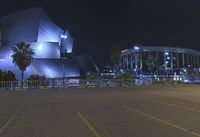 Modern Architecture in Los Angeles City at Night