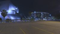 Modern Architecture in Los Angeles City at Night