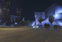 Modern Architecture in Los Angeles City at Night