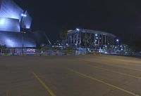 Modern Architecture in Los Angeles City at Night