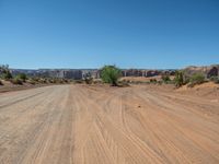 Arizona Landscape in Monument Valley with Clear Sky