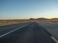 Arizona's Monument Valley: Straight Road at Dawn