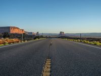 Arizona & Utah: Straight Road Through Desert Landscape