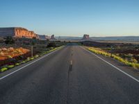 Arizona & Utah: Straight Road Through Desert Landscape