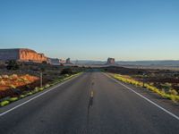 Arizona & Utah: Straight Road Through Desert Landscape