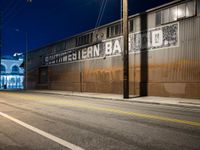 Arts District at Night: A Glimpse of Los Angeles Industrial Scene