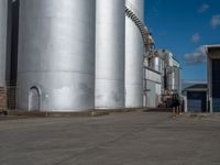 Asian Vegetation Surrounding a Factory Under Clear Sky