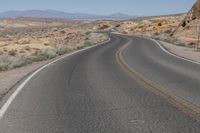 Asphalt Highway in Nevada: Scenic Landscape Views