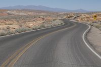 Asphalt Highway in Nevada: Scenic Landscape Views