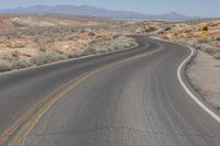 Asphalt Highway in Nevada: Scenic Landscape Views
