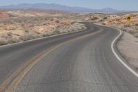 Asphalt Highway in Nevada: Scenic Landscape Views