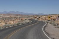 Asphalt Highway in Nevada: Scenic Landscape Views