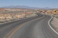 Asphalt Highway in Nevada: Scenic Landscape Views