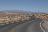 Asphalt Highway in Nevada: Scenic Landscape Views