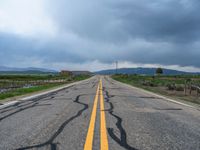 Asphalt Highway in Rural Utah: A Scenic Drive