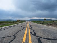 Asphalt Highway in Rural Utah: A Scenic Drive