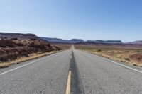 Asphalt Highways in Utah: Straight Down the Road