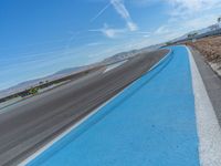 Race Track on an Asphalt Road in the USA