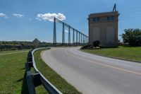 Asphalt Road and Armco Barrier in Canada