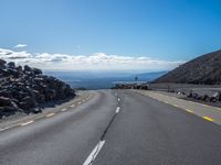 Asphalt Road in Asia: A Landscape with Clouds on a Day