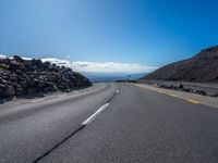 Asphalt Road in Asia: A Landscape with Clouds on a Day