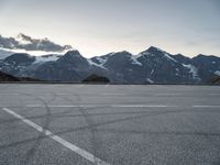 Asphalt Road in Austria: Dawn Mountain Views