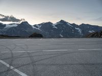 Asphalt Road in Austria: Dawn Mountain Views