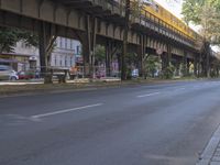 Cityscape of Berlin, Germany with Asphalt Road and Bridge