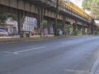 Cityscape of Berlin, Germany with Asphalt Road and Bridge