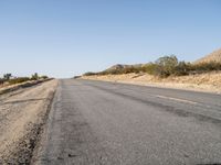 Asphalt Road through the Mountains of California