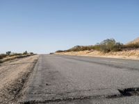 Asphalt Road through the Mountains of California