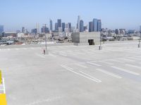 this is a picture of an empty car park in the city of los angeles, california