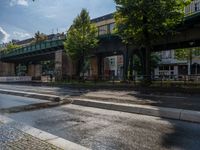 Asphalt Road and Classic Architecture in Berlin