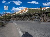 Asphalt Road in Colorado Landscape