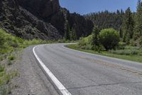 Asphalt Road Through Colorado's Beautiful Mountain Landscape