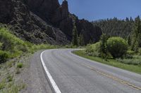 Asphalt Road Through Colorado's Beautiful Mountain Landscape