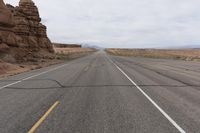 Asphalt Road in Utah: Straight Down the Road on a Sunny Day