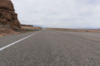 Asphalt Road in Utah: Straight Down the Road on a Sunny Day