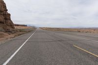 Asphalt Road in Utah: Straight Down the Road on a Sunny Day