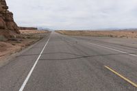 Asphalt Road in Utah: Straight Down the Road on a Sunny Day